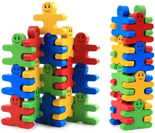 Wood Balance Building Blocks Stacking Games Toys for Kids Children Toddlers