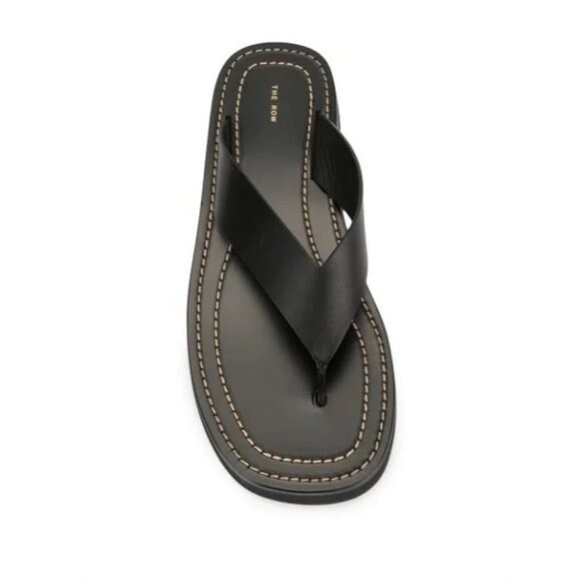 FILA THE ROW sandali neri in pelle ginza plateau taglia EU:38