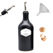 Steinzeugflasche Keramikflasche 500 ml inkl. Edelstahl-Ausgießer Made in Germany