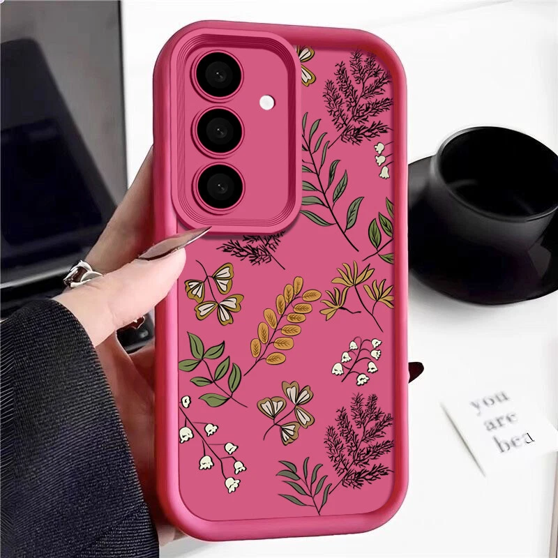 Samsung Galaxy A15 A35 A54 S24 FE Flower Silicone Phone Case  