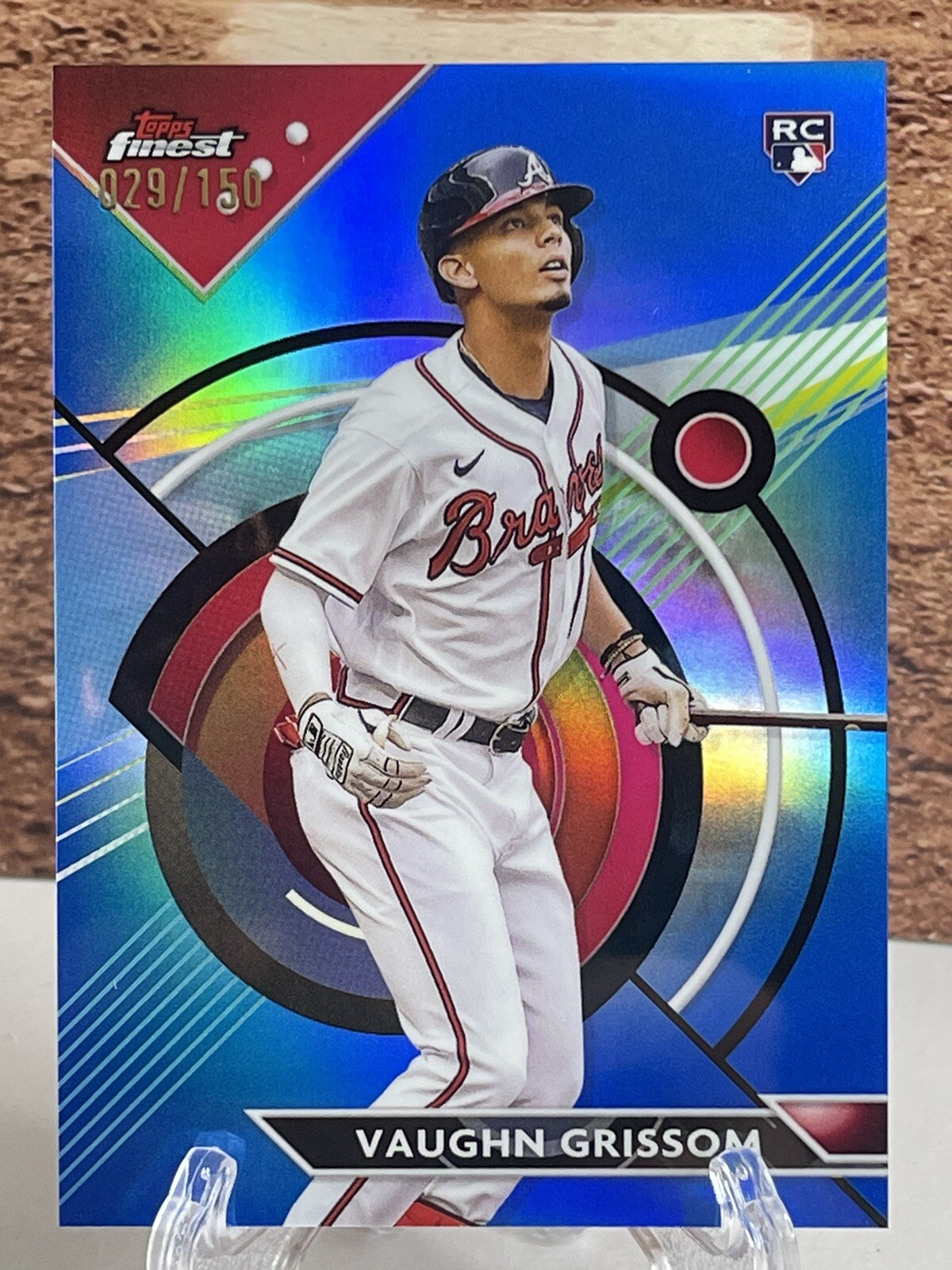 2023 Topps Finest Vaughn Grissom Blue Refractor Rookie 029/150 Atlanta Braves 88