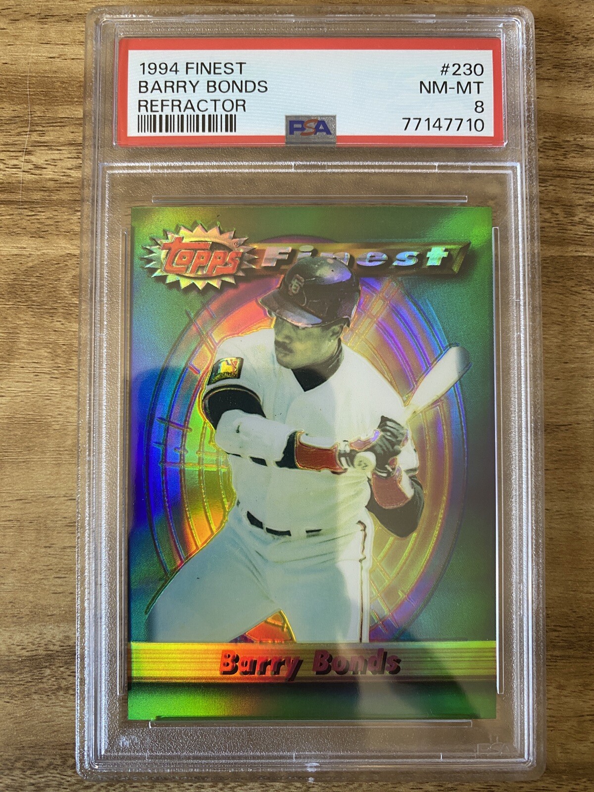 1994 Finest #230 Barry Bonds Refractor PSA 8 NM-MT