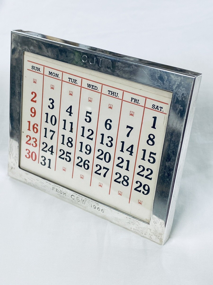Vintage Cartier Sterling Silver Perpetual Calendar- All Original