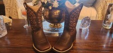 Ariat Kid's Quickdraw Pebbled Pinecone/Vintage Tiger Print Size 12 NIB