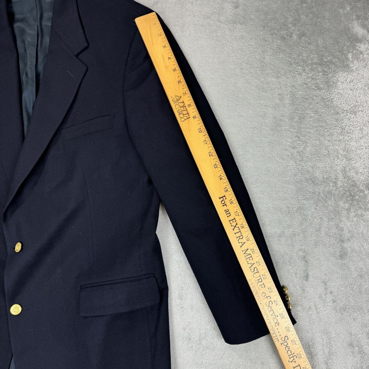 Brooks Brothers Brooksease Mens 45 Wool Suit Jacket Navy Blazer