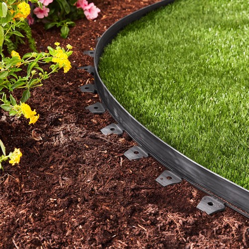 2inch Tall Wall NoDig Landscape Edging Plastic for Flower Beds Lawn