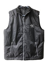 Calvin Klein CK Full Zip Black Nylon Vest Men's Size S/M