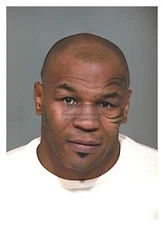 MIKE TYSON 2004 MUGSHOT ARRESTED CRIMINAL DAMAGE DIGITALLY ENHANCED 5X7 PHOTO