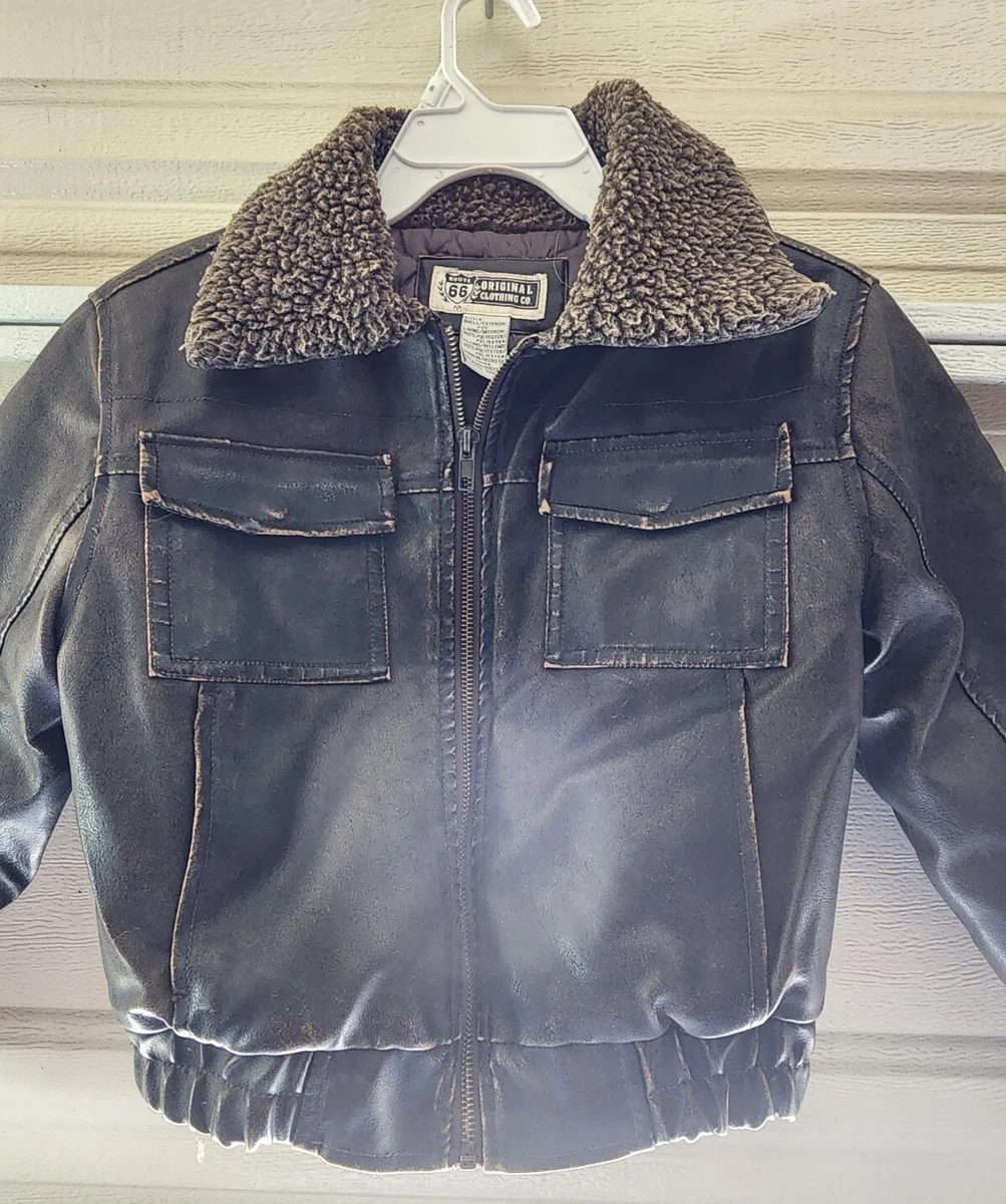 Route 66 leather jacket with hood cheap