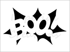 Boo Saying Word Stencil Halloween Pumpkin Carving 8.5" x 11" Reusable Sheet S767