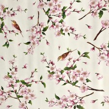 Tela Cerata Tovaglia Uccello Fiori di Ciliegio B3888-01 Angolare Rotondo Ovale