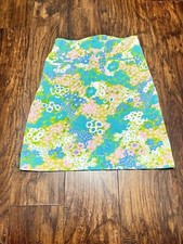 Matilda Jane Floral Multicolor Preppy A Line Knee Length Skirt Size M Cotton