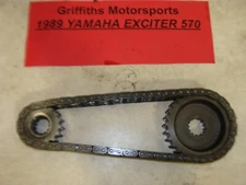 1989 YAMAHA EXCITER ex570 86M oem track drive chain sprockets 17T 29T nice