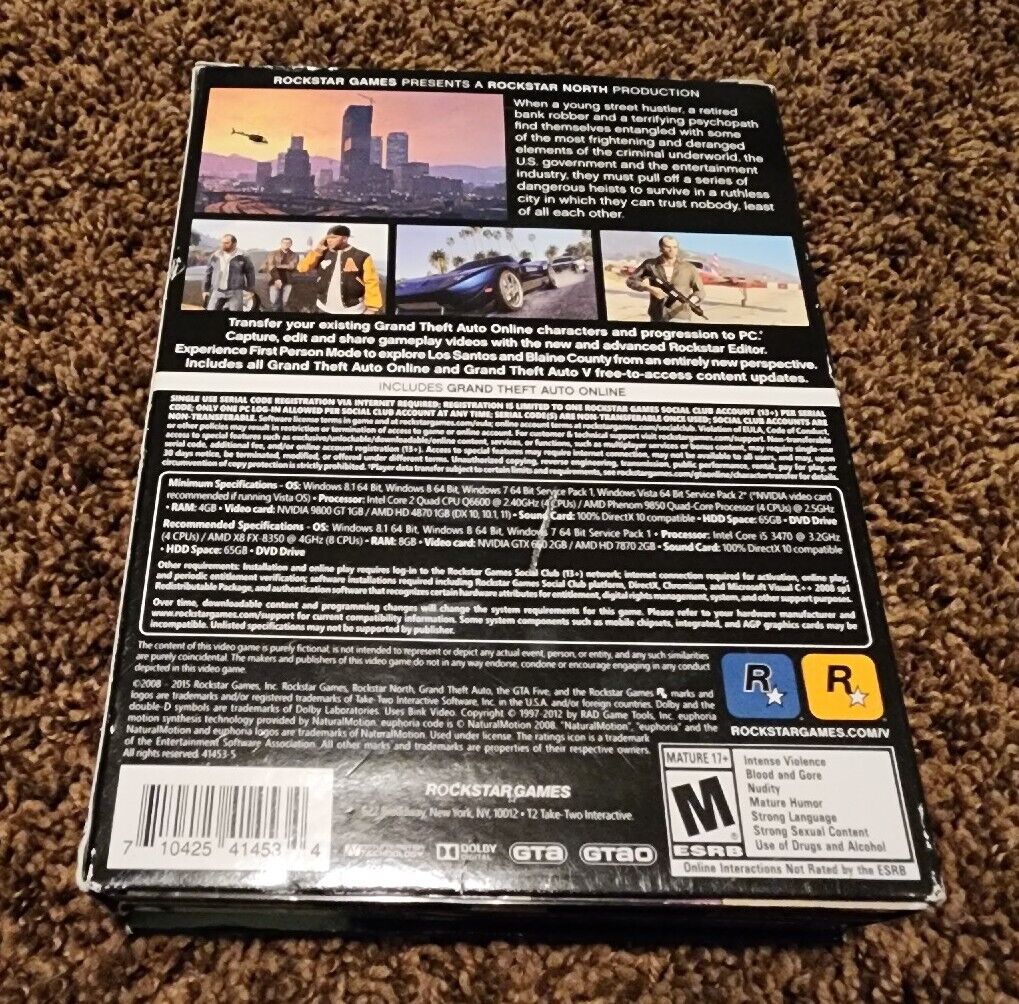 GTA V for PC cracked, 8 installation discs, SALE Q75 (~$10) I