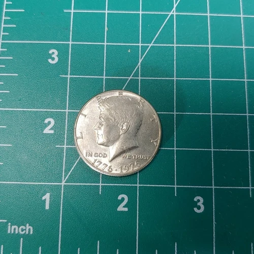 1776-1976 Bicentennial Kennedy US Half Dollar Coin, No Mint Mark