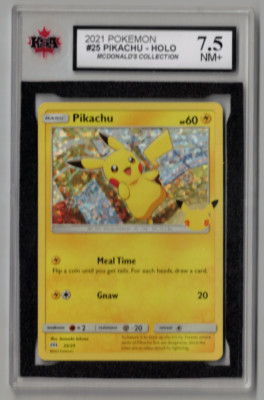 PIKACHU 2021 McDonald's Pokemon Holo Card 25/25 Graded KSA