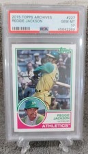 2015 Topps Archives Reggie Jackson #227 Pop 5 PSA Mint 10