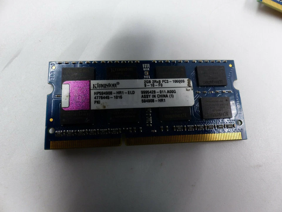 4* KINGSTON 2GB 2RX8 PC3-10600S 9-10-F0 MEMORY CARD HP572293-C01-ELDWG - Image 2 of 2