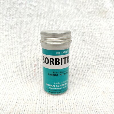 1976 Vintage Sorbitrate India Schering Sorbide Nitrate Medicine Metal Box TB519