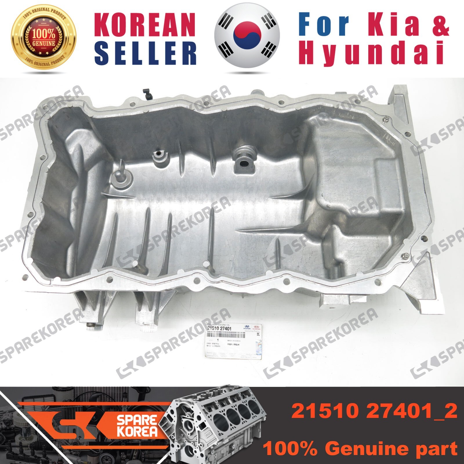 Genuine/OEM 2151027401 PAN ASSYENGINE OIL for Hyundai New Santa Fe eBay
