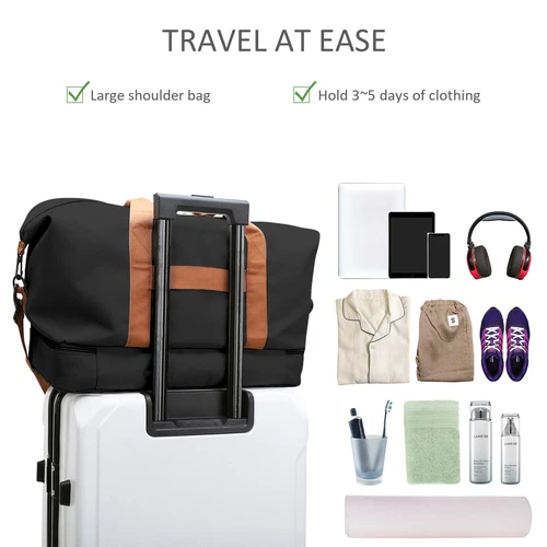 Wasserdichte Reisetasche Sport Fitnessstudio Weekender Gepäcktasche mit Schuhfach - Bild 12 von 31