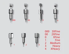 Electric Wax Pen Kistka Replacement Tips ## 000, 00, 0, 1, 2, 3, 4
