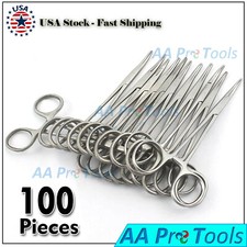 100 Mosquito Hemostat Forceps 5" Curved - GERMAN Grade Fishing and Hobby Tools