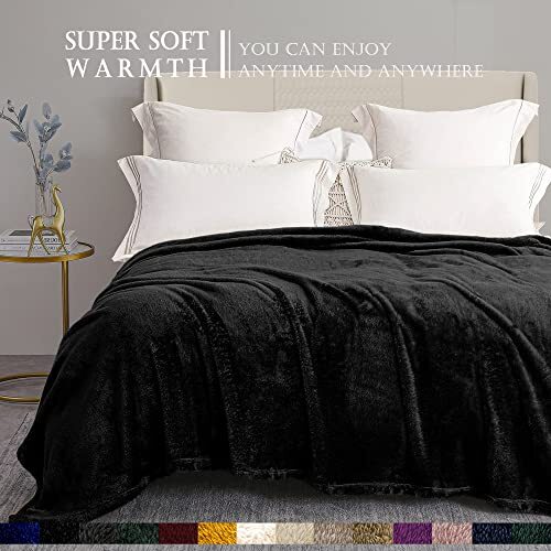 Plush Fuzzy Fleece Bed Blanket King Size, Super Soft, Fluffy 90X104 IN ...