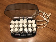 General Electric GE Hairsetter Hot Rollers Curler Carrying Case VTG Italy F2HCDI