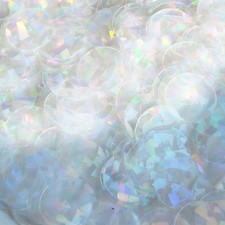 Crystal Northern Lights 20mm Sequin Round Paillette Center Hole ~ Made in USA