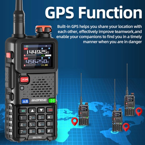 Baofeng UV-5RH PRO GPS Walkie Talkie Multi Band Rechargeable Two Way Radio kit - Picture 6 of 12