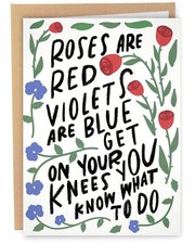 Sleazy Greetings Funny Valentine's Day Card For Girlfriend Wife  Get On Your...