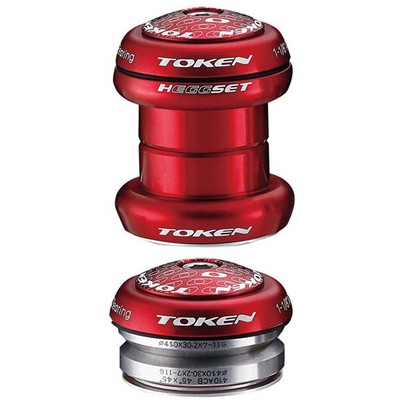 TOKEN hEGGset AHead Steuersatz 2in1 1 1/8'' 34/41mm rot Fahrrad