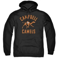 Campbell University Adult Pullover Hoodie Fighting Camels Logo, Black, S-3XL