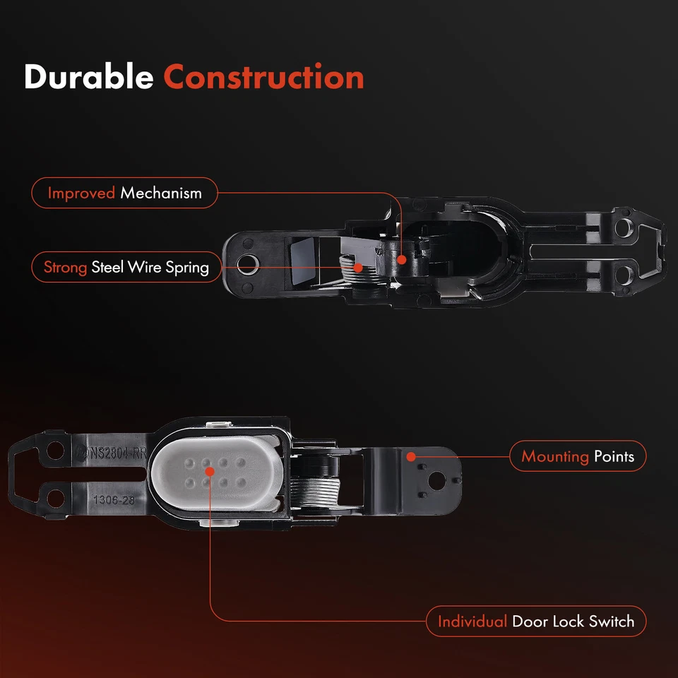 Manija de puerta interior gris pasajero trasero para Nissan Quest 2006 2007 2008 2009 Foto 4 de 4