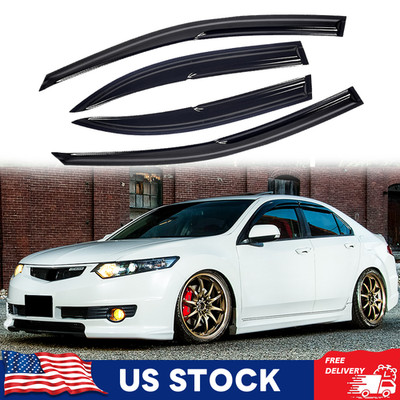 Out-channel JDM Mugen Style Window Vent Visor Rain Guard For 2009-2014 ACURA TSX