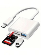 3-in-1 USB-C Card Reader SD TF Adapter for iPad Pro MacBook Android Fast Transfe