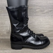 Georgia Boot Co Men’s Sz 8.5E Black Leather 12-Eye Combat Military Jump Boots