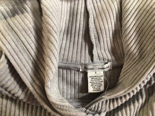 BETTER TOGETHER HOODIE SMALL nwt NEW GRAY LOOSE RIBBED CORDUROY TOP LONG SLEEVE - Bild 3 von 5