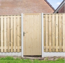 Image of External Solid Pine Unfinished Framed, Ledged and Braced Gate New