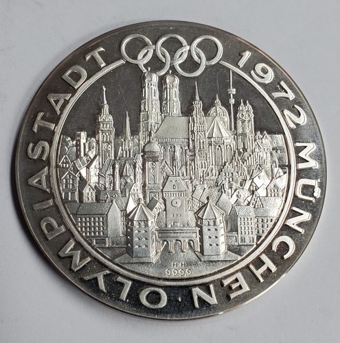 RARE Silver Medal 1972 Olympic City Munich Greets The World Discus Thrower 49.5g