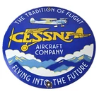 Vintage Cessna Aircraft Sign - Gas Airplane Flying Future Porcelain Sign