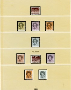 NEDERLAND  1985-1986, 5 PAGES OF MNH STAMPS, MNH PRISTINE WELL CENTERED