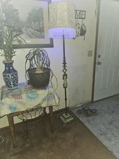 Uranium Glass Antique Lamp Wirks Goos New Cord