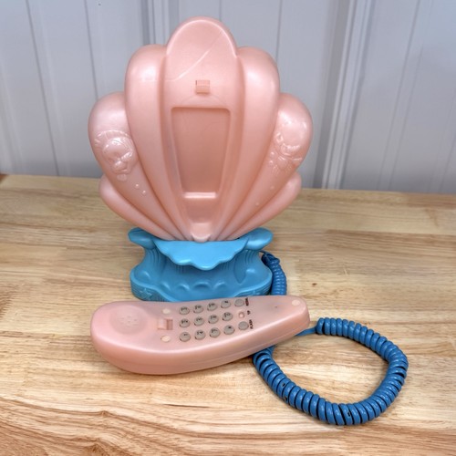 Vintage Little Mermaid Ariel BrookTel Shell Phone Disney Landline Untested 90’s