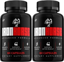 (2 Pack) Iron Horse for Men Capsules – IronHorse Vitamin Complex Pills, Energy