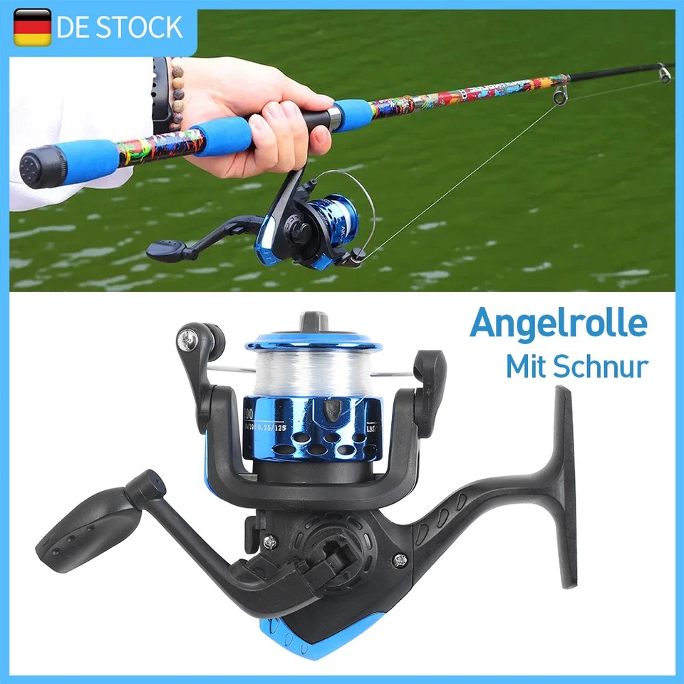 Angelrolle Mini Spinnrolle Angel Rolle klein 1BB Kugellager mit 8lbs Angelschnur - Bild 2 von 4