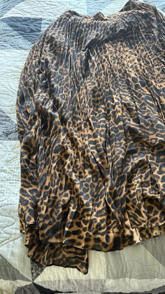 Falda midi plisada con estampado animal Ralph Lauren Foto 3 de 4