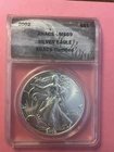 2002 American Silver Eagle. .999 Pure 1 Ounce $1, ANACS MS69