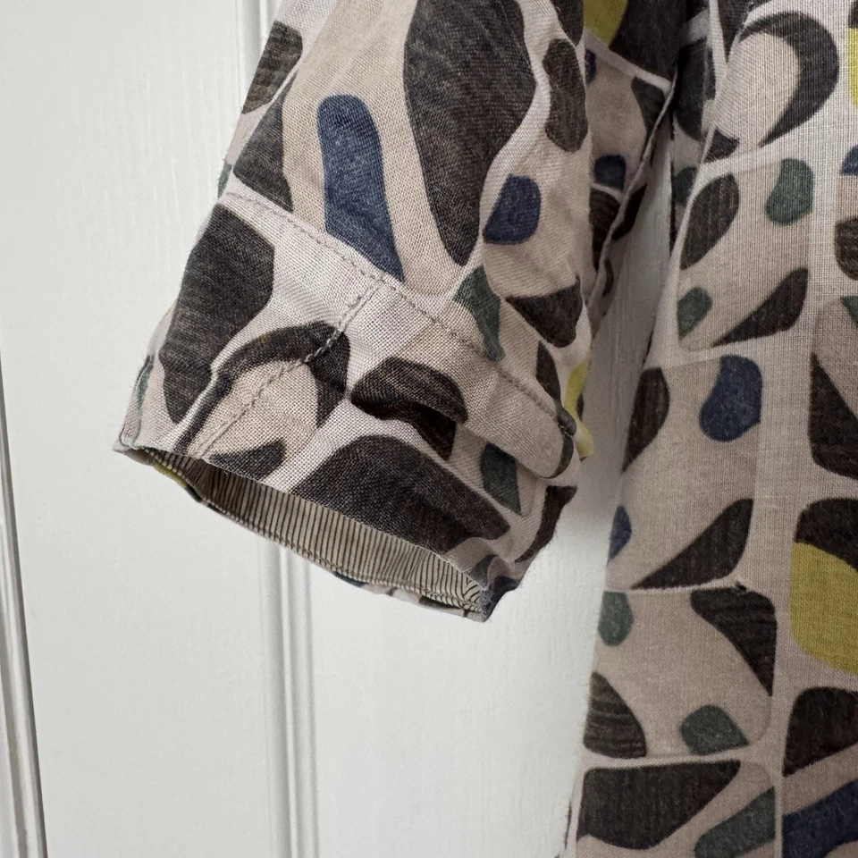 Vestido para mujer S Max Mara gris multicolor abstracto manga 3/4 talla 10 Foto 4 de 4